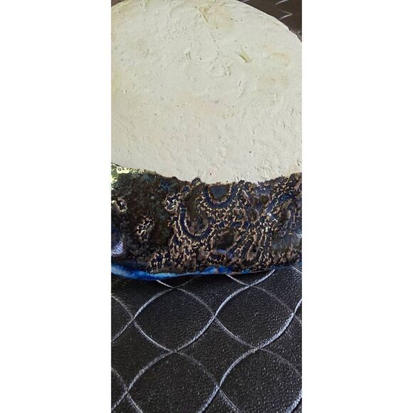 Handmade Pottery Flower Frog Blue - Picture 3 of 9